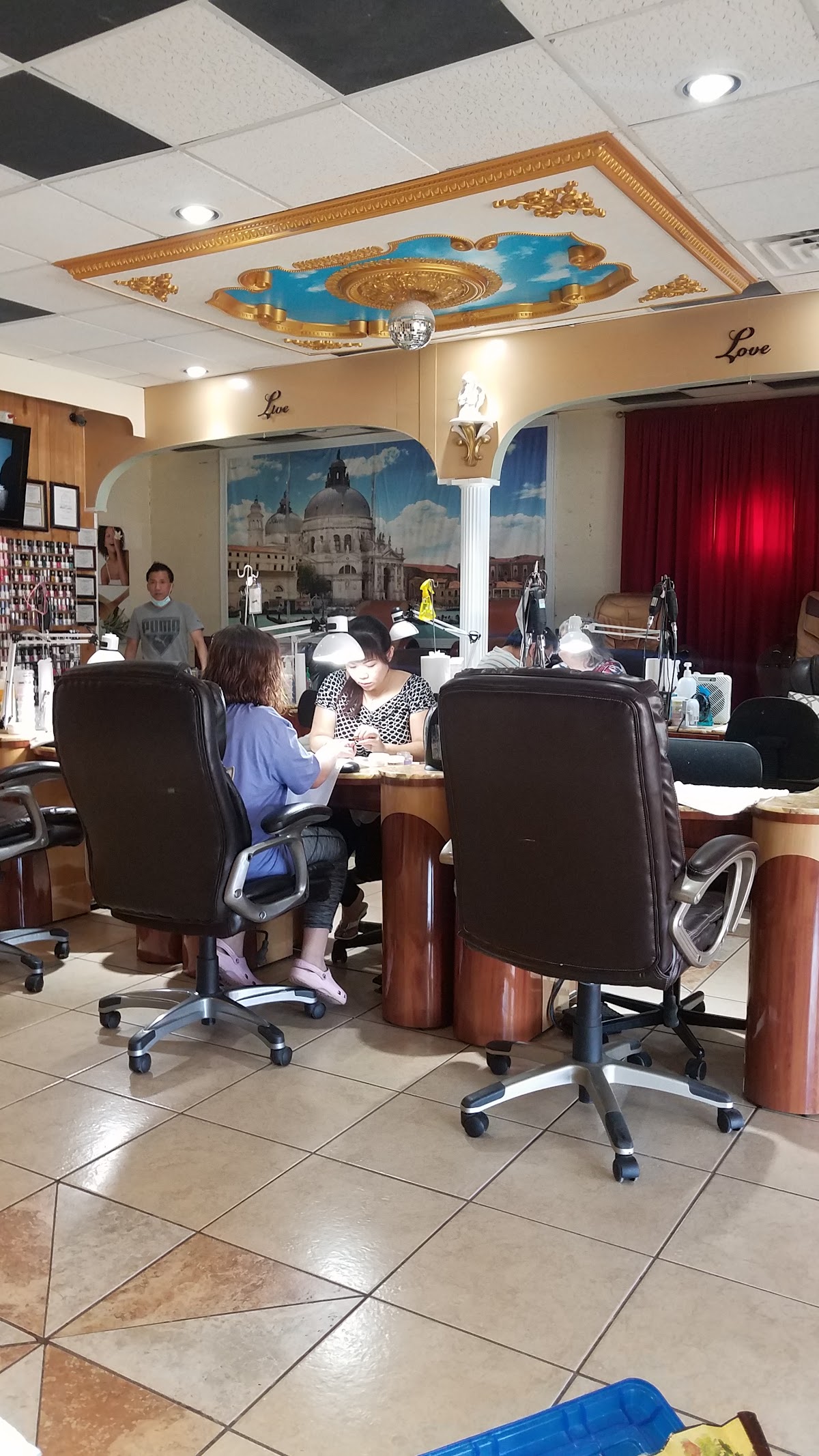Nail art and manicure station at Pro Nails & Spa